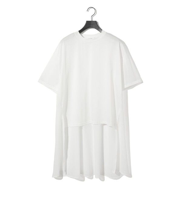 MIDIUMISOLID「MIDIUMISOLID for Ladies ウーブンコンビネーションT」|Tシャツ・カットソー|オフホワイト