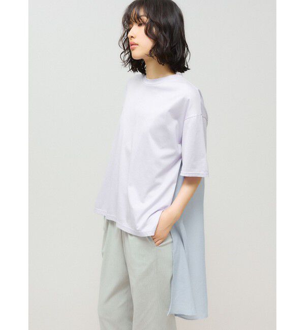 MIDIUMISOLID「MIDIUMISOLID for Ladies ウーブンコンビネーションT」|Tシャツ・カットソー|