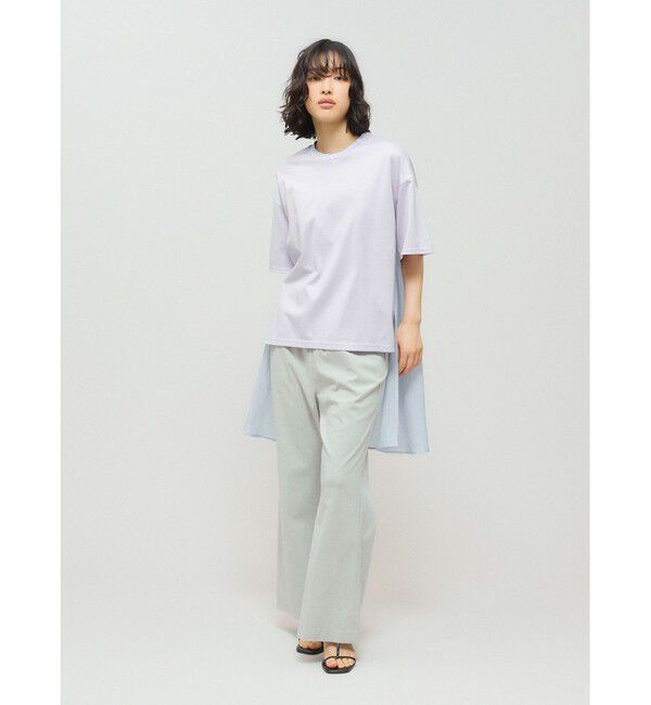 MIDIUMISOLID「MIDIUMISOLID for Ladies ウーブンコンビネーションT」|Tシャツ・カットソー|