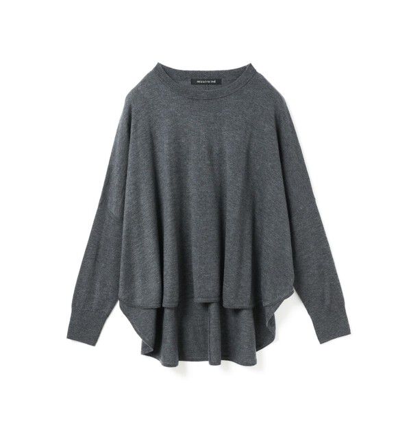 mizuiro ind「mizuiro ind フロントシームコクーンプルオーバー」|ニット・セーター|ダークグレー