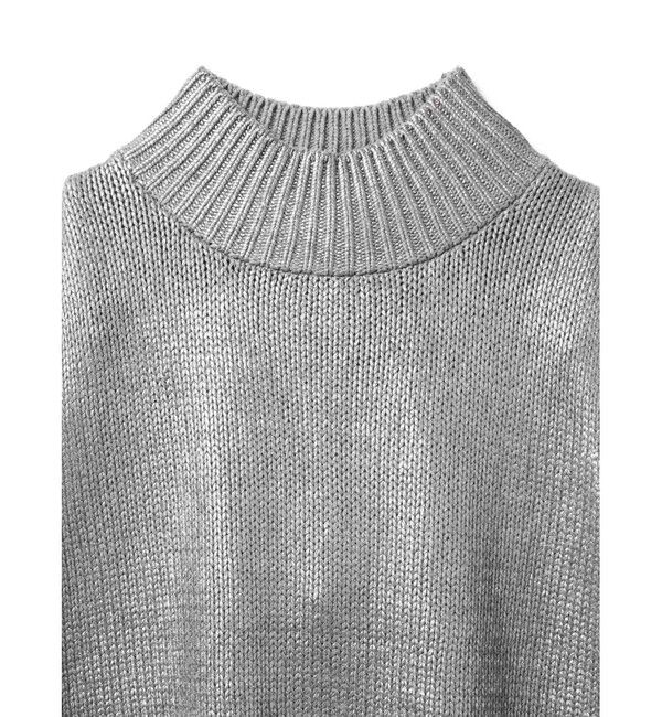 mizuiro ind「mizuiro ind 箔プリントハイネックベスト」|ニット・セーター|