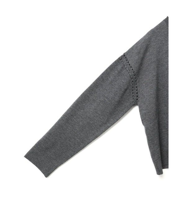 mizuiro ind「mizuiro ind クルーネックワイドチュニッククロシェ」|ニット・セーター|