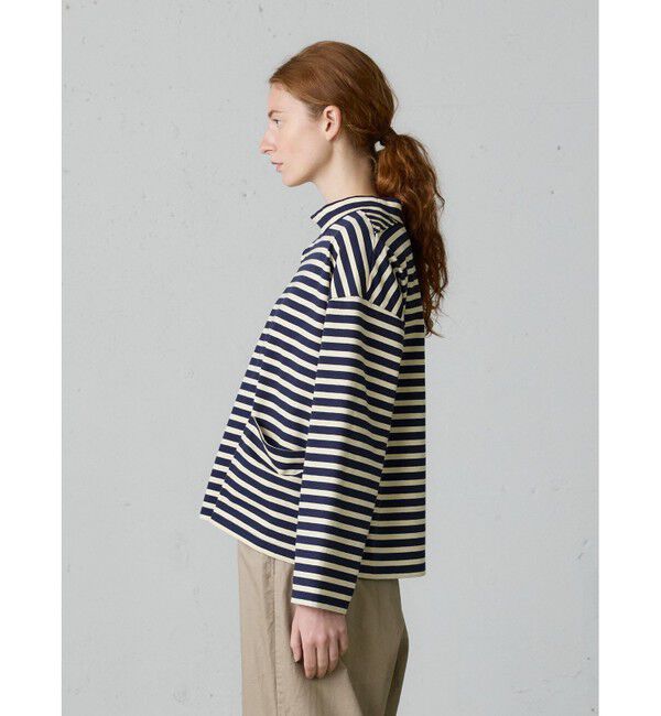 MidiUmi「MidiUmi フィッシャーマンスモックボーダーT」|Tシャツ・カットソー|