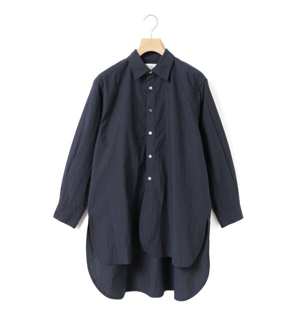 MidiUmi「MidiUmi ワイドロングシャツ」|シャツ・ブラウス|ネイビー
