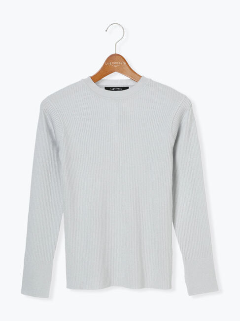 Lugnoncure「ラメ混クルーネックリブニット」|ニット・セーター|