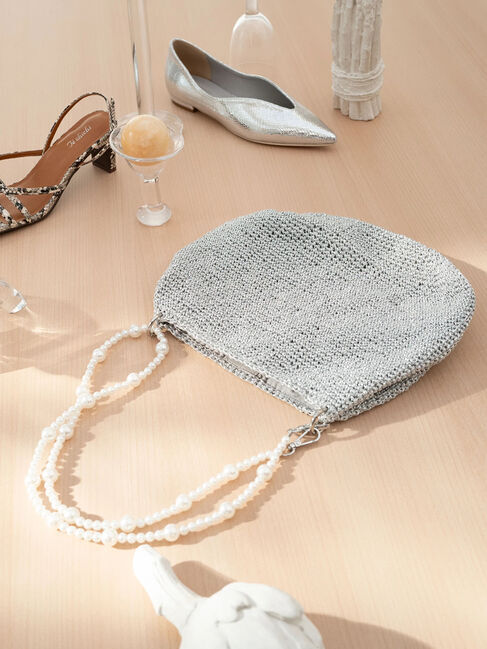 Te chichi「編み地シャイニーミニショルダー《2025spring catalog item》」|その他|シルバー