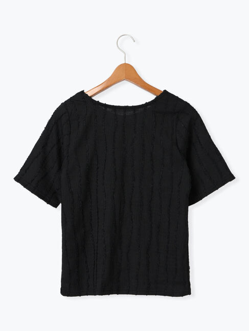 Lugnoncure「フリンジクルーネック半袖トップス」|その他|