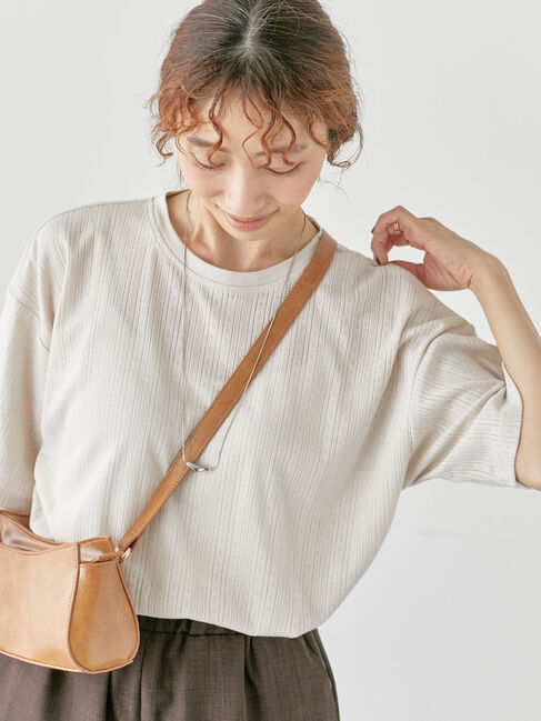 Lugnoncure「パターンメッシュTシャツ」|Tシャツ・カットソー|オフホワイト