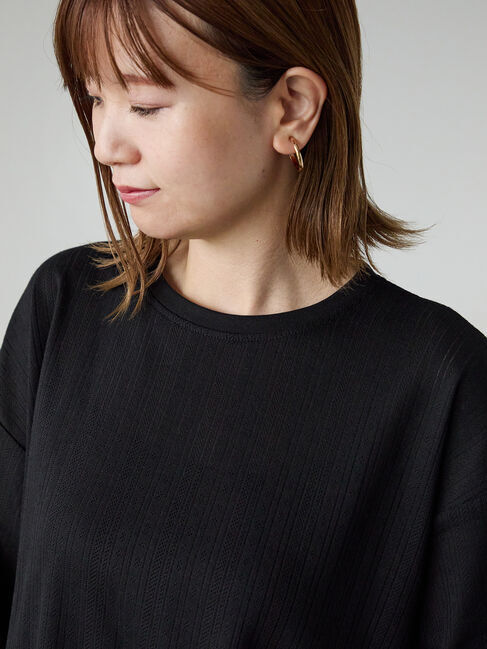 Lugnoncure「パターンメッシュTシャツ」|Tシャツ・カットソー|ブラック