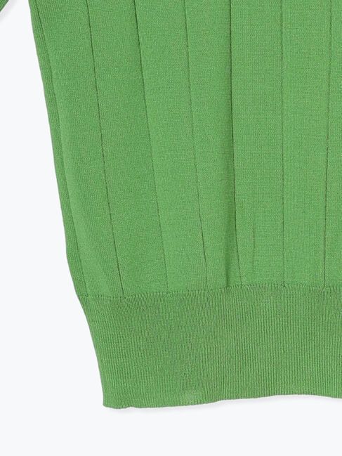 Te chichi TERRASSE「ワイドリブ半袖クルーネックニット」|ニット・セーター|