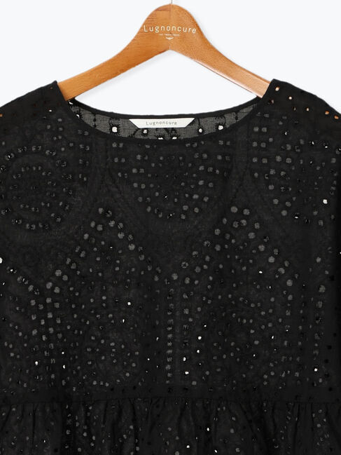 Lugnoncure「アイレットレース半袖ブラウス」|シャツ・ブラウス|