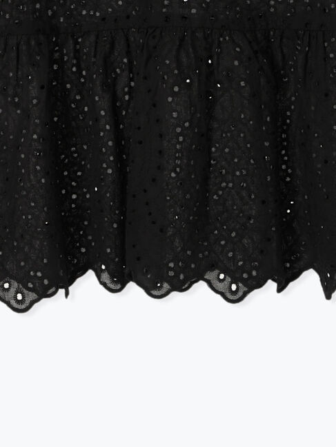 Lugnoncure「アイレットレース半袖ブラウス」|シャツ・ブラウス|