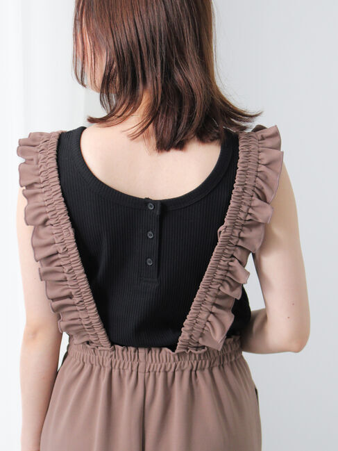 Te chichi TERRASSE「前後2WAYヘンリーネックタンクトップ」|タンクトップ|ブラック