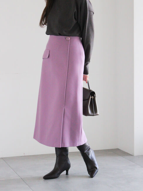 Te chichi「メルトンジャージートラペーズスカート」|スカート|パープル
