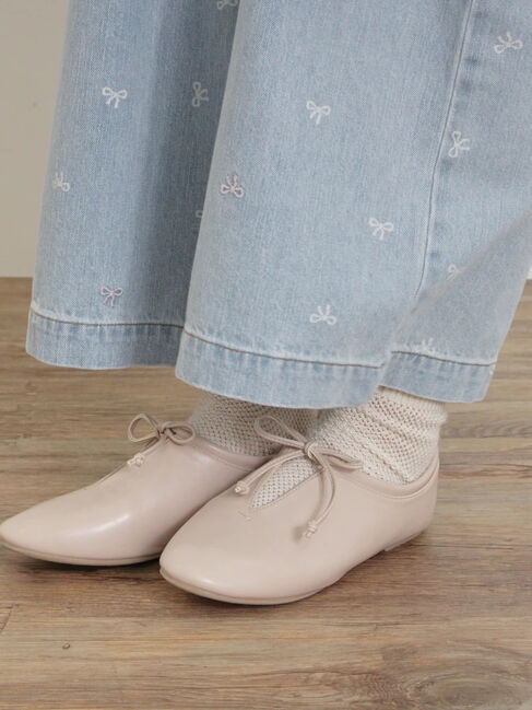 Samansa Mos2「リボンフラットシューズ」|ビジネス・ドレスシューズ|