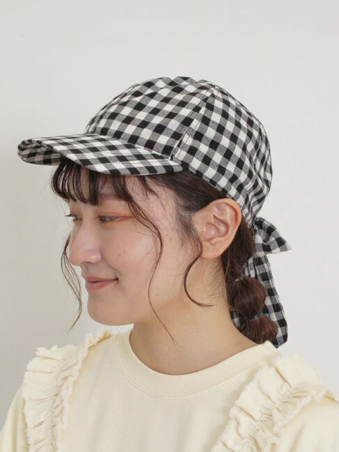 Samansa Mos2「【UVカット/消臭効果】バックリボンアソートキャップ」|その他|ブラック