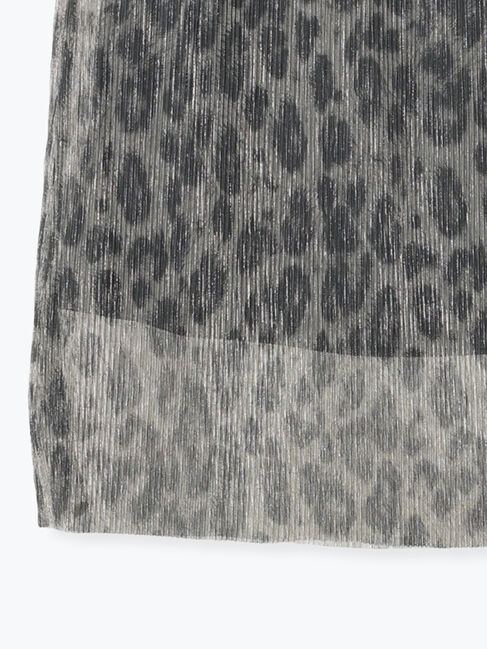 Samansa Mos2 blue「ラメプリーツアソート柄スカート」|スカート|