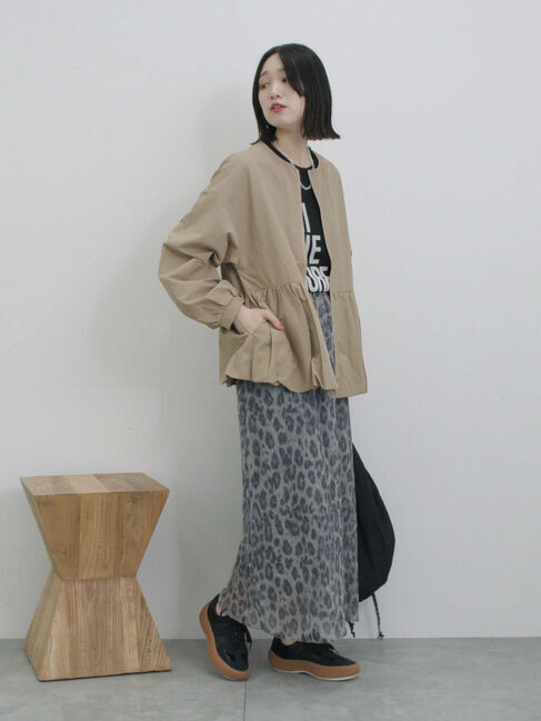 Samansa Mos2 blue「ラメプリーツアソート柄スカート」|スカート|