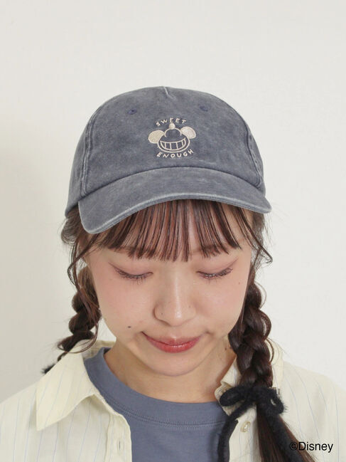 Samansa Mos2「【Disney】ミッキー&フレンズ/ピグメント刺繍キャップ」|その他|ネイビー
