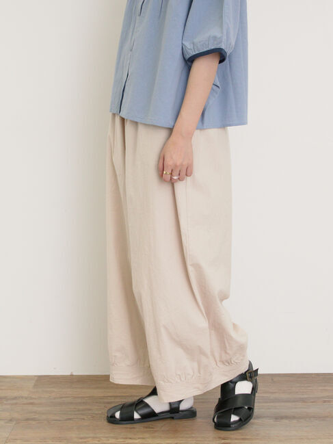 Samansa Mos2「【M/Lサイズ】裾切替ギャザーワイドパンツ」|その他|