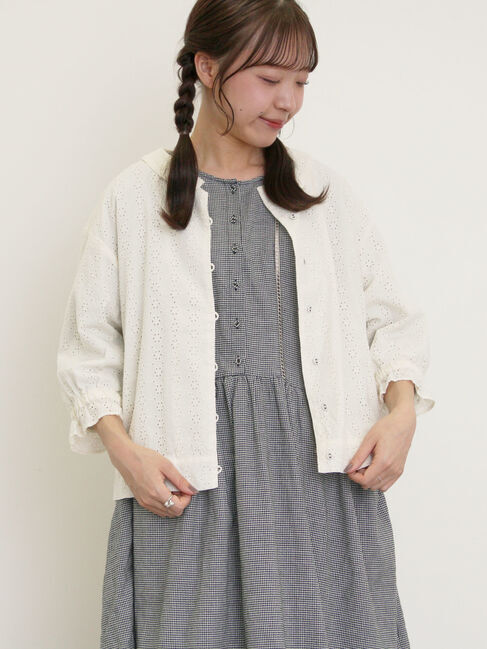 Samansa Mos2「オーバーレースちび襟ジャケット」|その他|