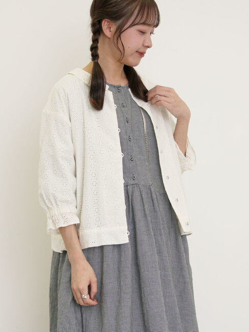 Samansa Mos2「オーバーレースちび襟ジャケット」|その他|