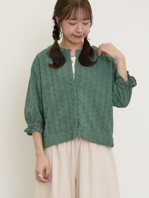 Samansa Mos2「オーバーレースちび襟ジャケット」|その他|