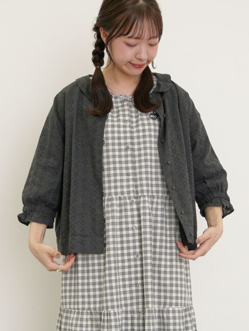Samansa Mos2「オーバーレースちび襟ジャケット」|その他|
