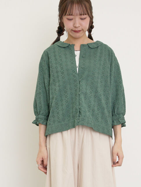 Samansa Mos2「オーバーレースちび襟ジャケット」|その他|