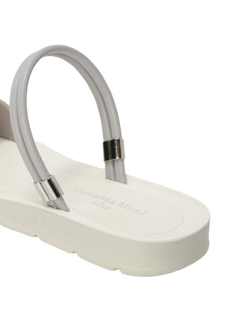 Samansa Mos2 blue「【ふっくらクッション】2wayフラットサンダル」|サンダル|