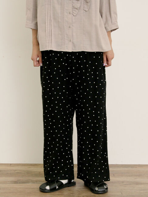 Samansa Mos2「【M/Lサイズ】レーヨン麻ゆるストレートパンツ」|その他|