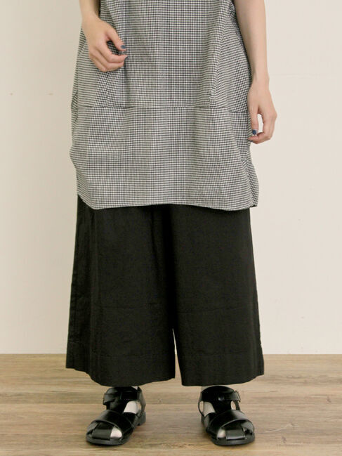 Samansa Mos2「チノギャザーキュロット」|その他|ブラック