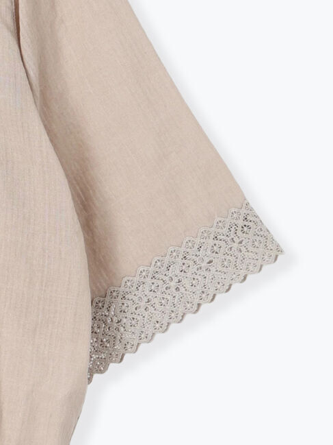 Samansa Mos2「ドビーストライプレースブラウス」|シャツ・ブラウス|