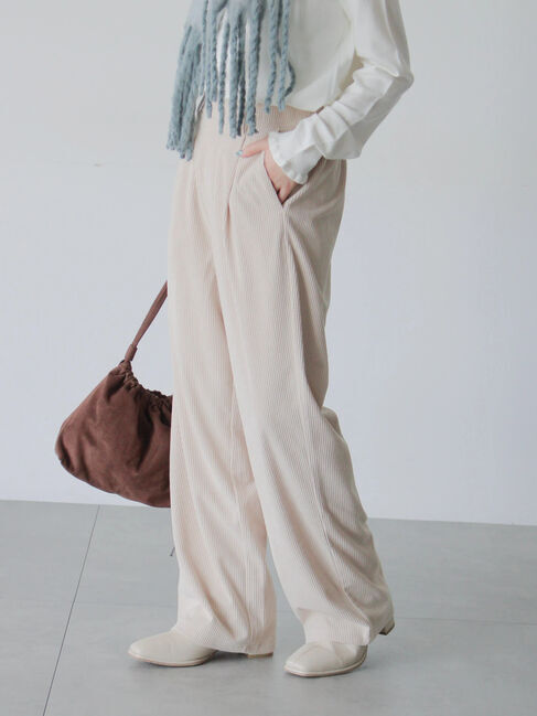 Samansa Mos2 blue「カットコールパンツ」|その他|