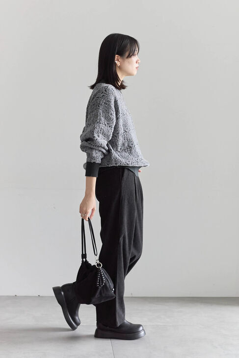 Samansa Mos2 blue「カットコールパンツ」|その他|