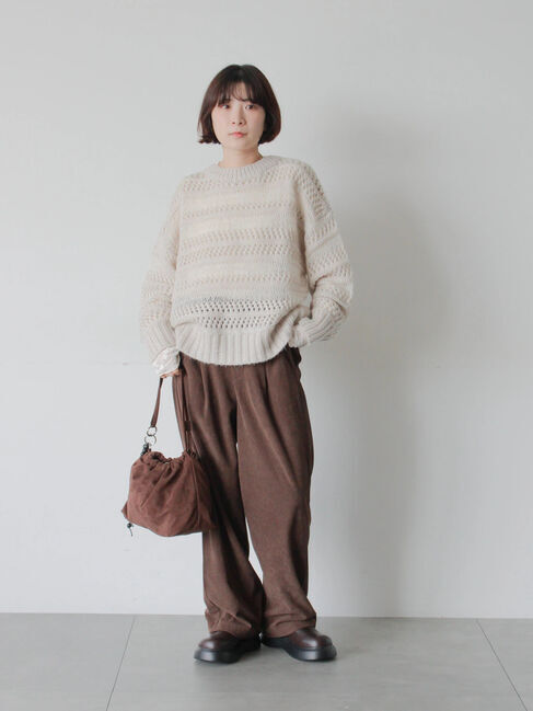 Samansa Mos2 blue「カットコールパンツ」|その他|