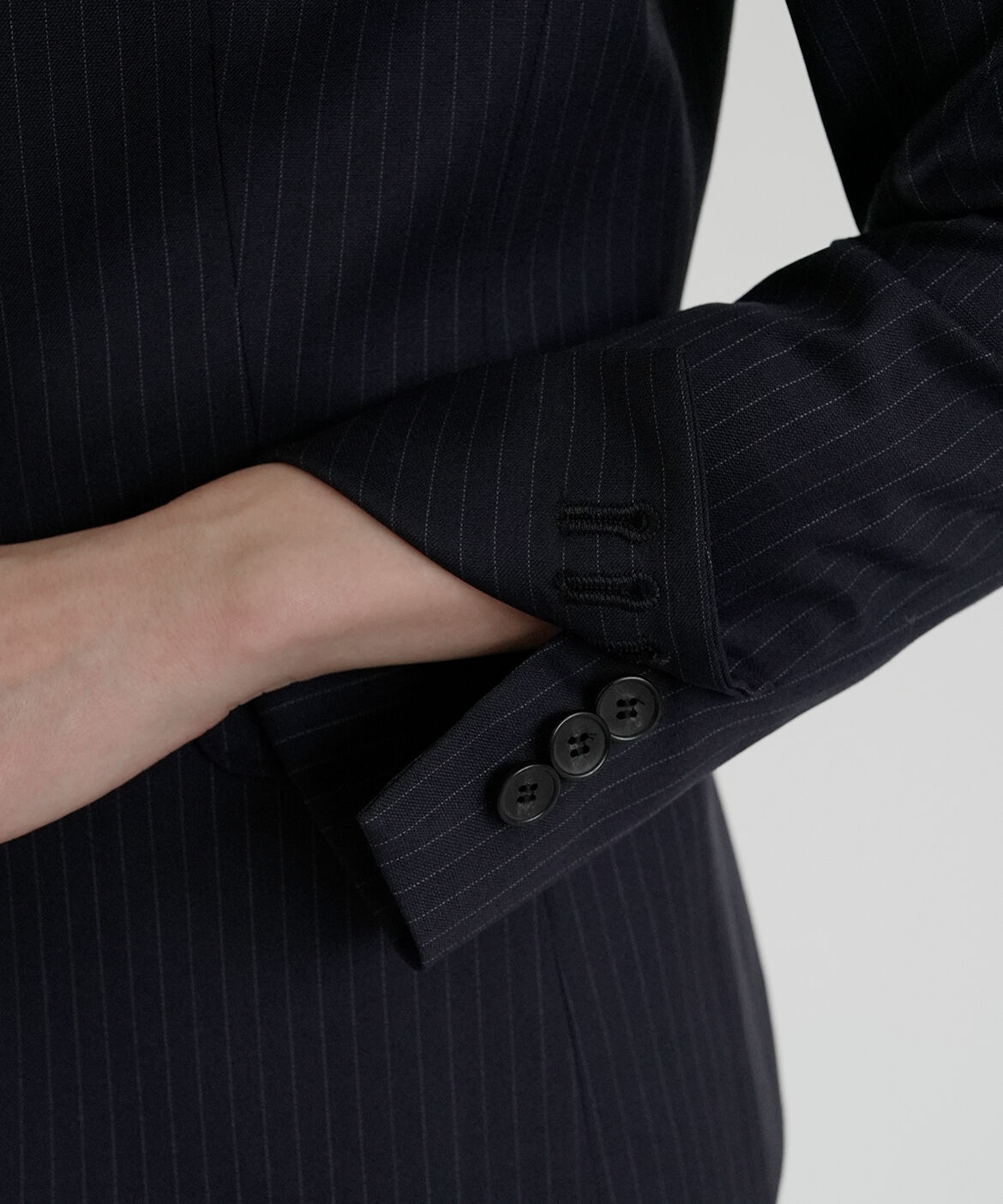 INED「シルクウールストライプジャケット」|テーラードジャケット|