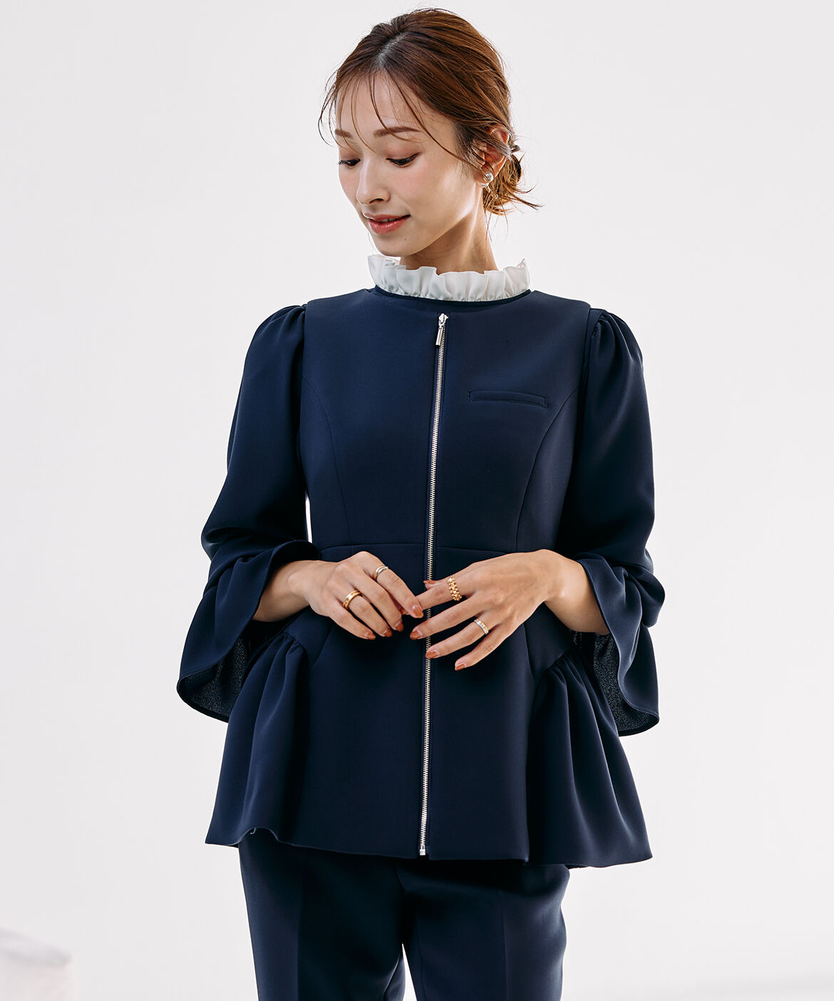 Maglie le cassetto「《M Maglie le cassetto&times;吉田理紗》今っぽ上品ジレ」|ダウンベスト・ベスト|