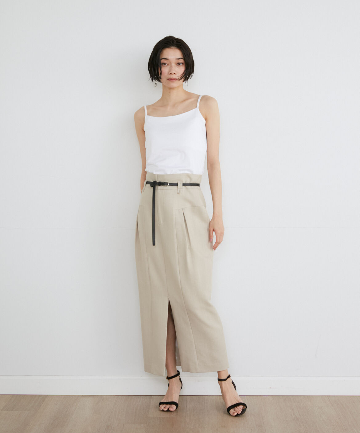 INED「《大きいサイズ》キャミソール《スビン綿MIX天竺/A-GIRL&rsquo;S 》」|キャミソール|