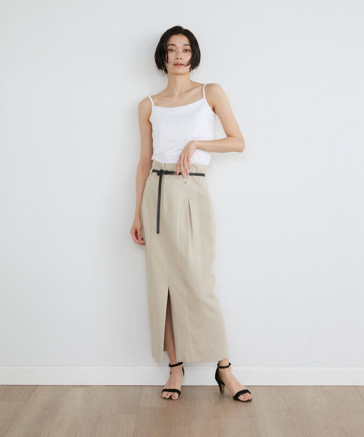 INED「《大きいサイズ》キャミソール《スビン綿MIX天竺/A-GIRL&rsquo;S 》」|キャミソール|