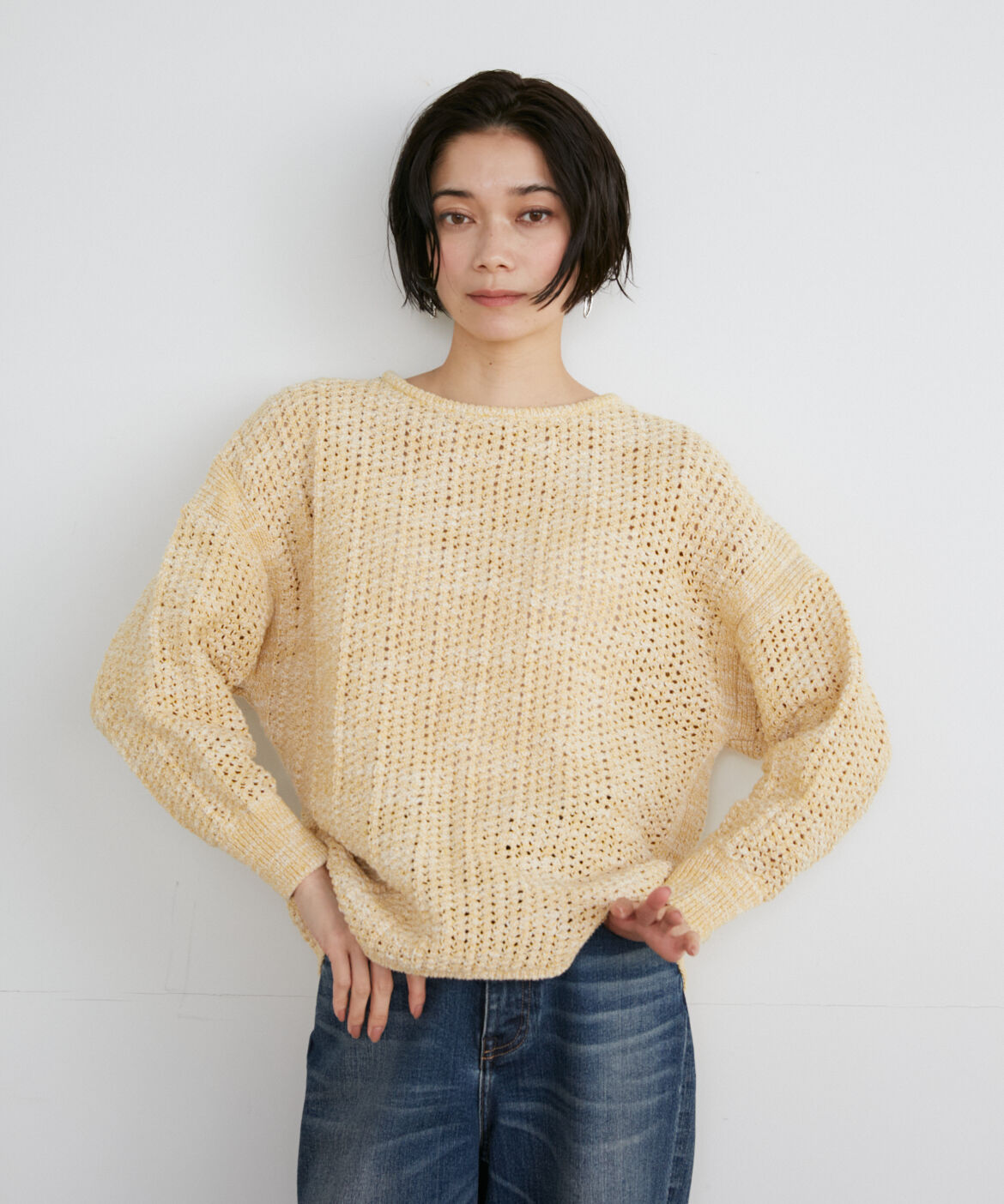 INED「透かし柄ニット」|ニット・セーター|