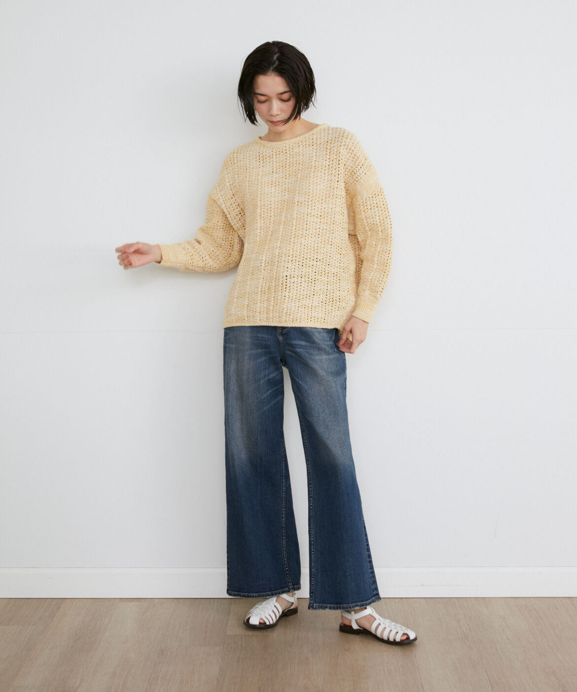 INED「透かし柄ニット」|ニット・セーター|