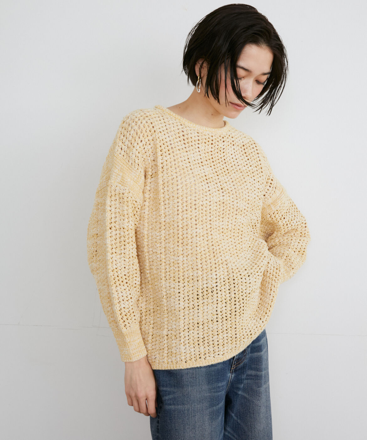 INED「透かし柄ニット」|ニット・セーター|