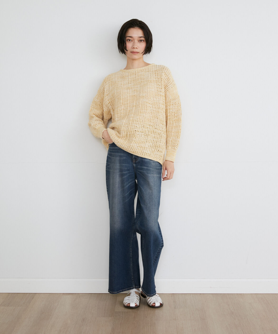 INED「透かし柄ニット」|ニット・セーター|