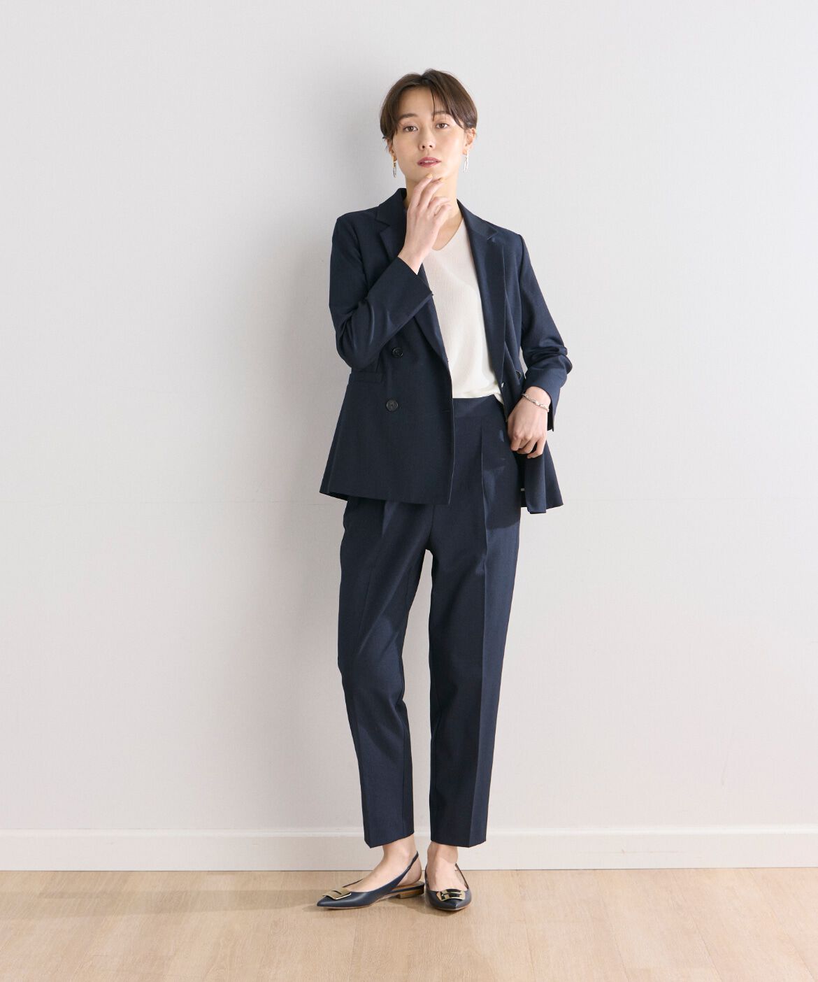 INED「綿麻オックスタックテーパードパンツ」|その他|