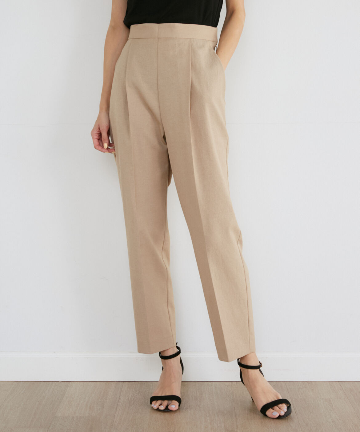 INED「綿麻オックスタックテーパードパンツ」|その他|