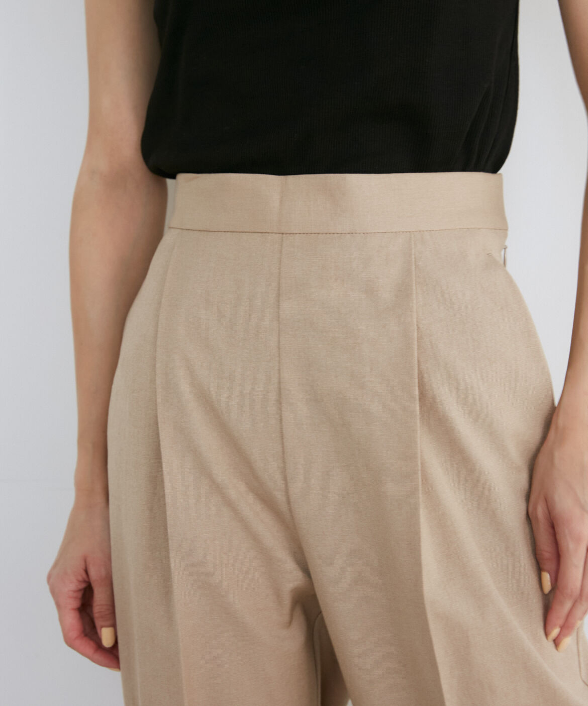 INED「綿麻オックスタックテーパードパンツ」|その他|