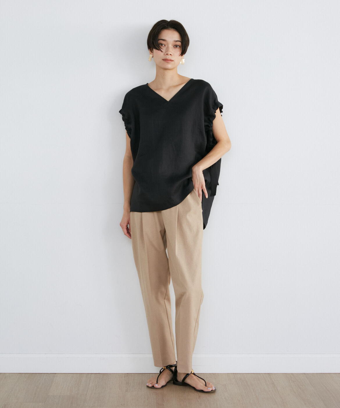 INED「綿麻オックスタックテーパードパンツ」|その他|