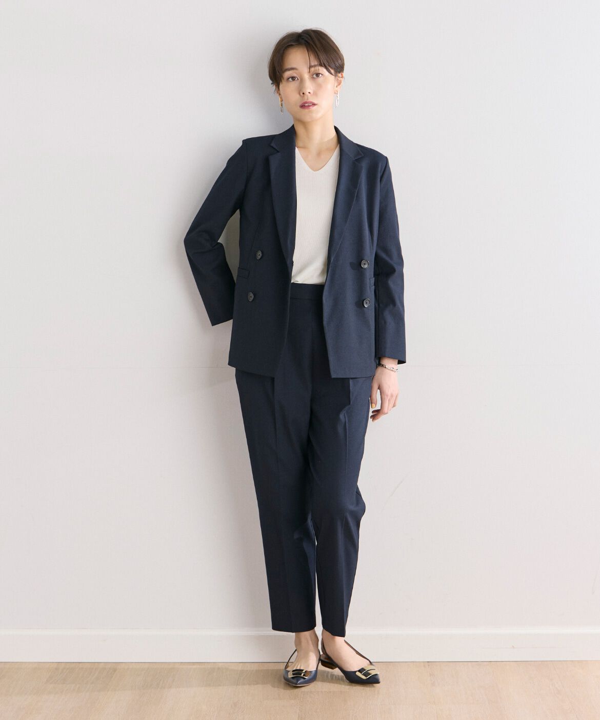 INED「綿麻オックスタックテーパードパンツ」|その他|