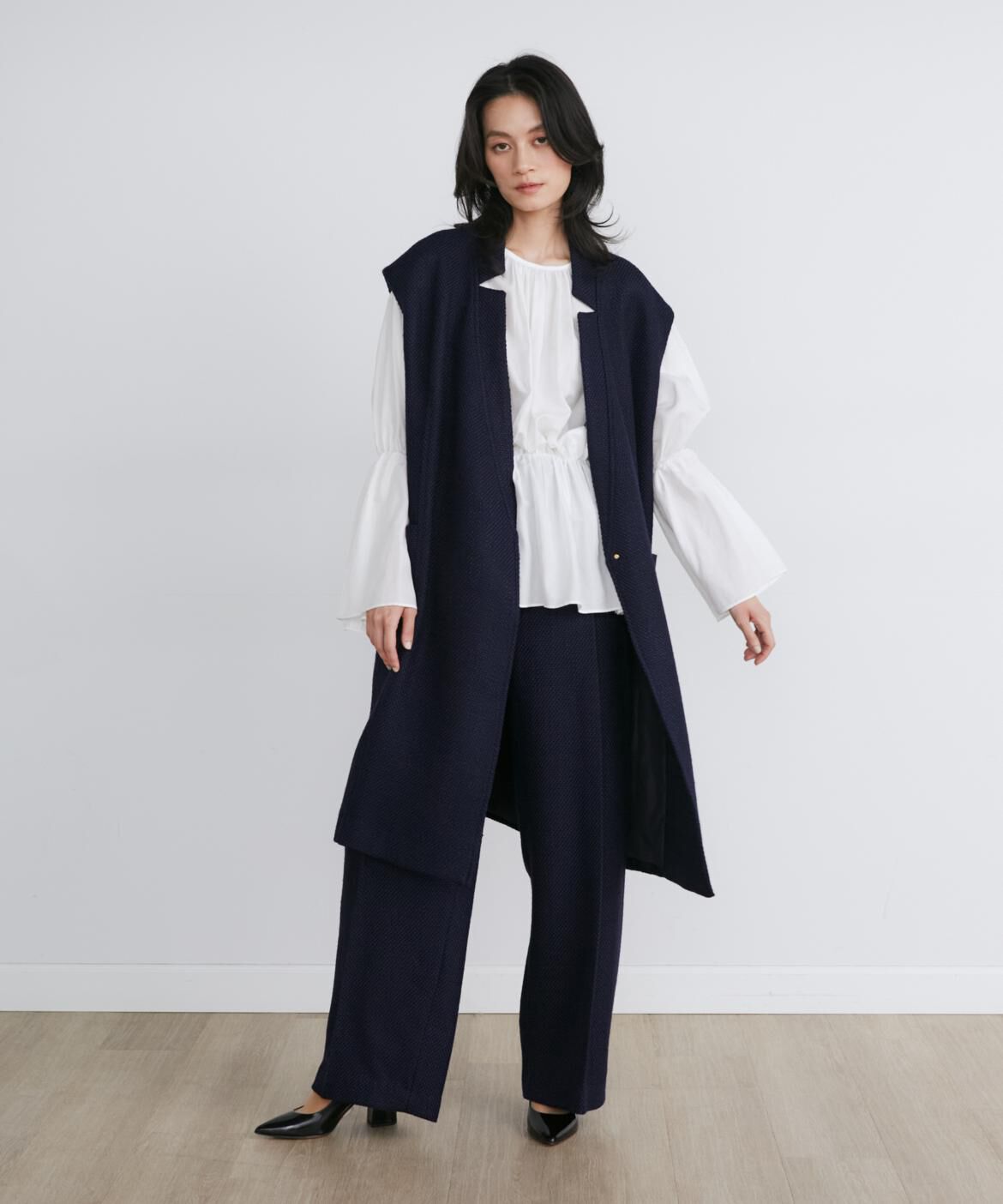 INED「シャーリングギャザーブラウス《la veille by SUPERIOR CLOSET》」|シャツ・ブラウス|